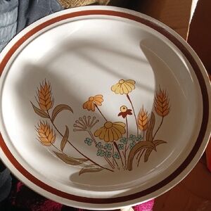 Floral Patterned Dinnerware Bowl 11 Inches Round